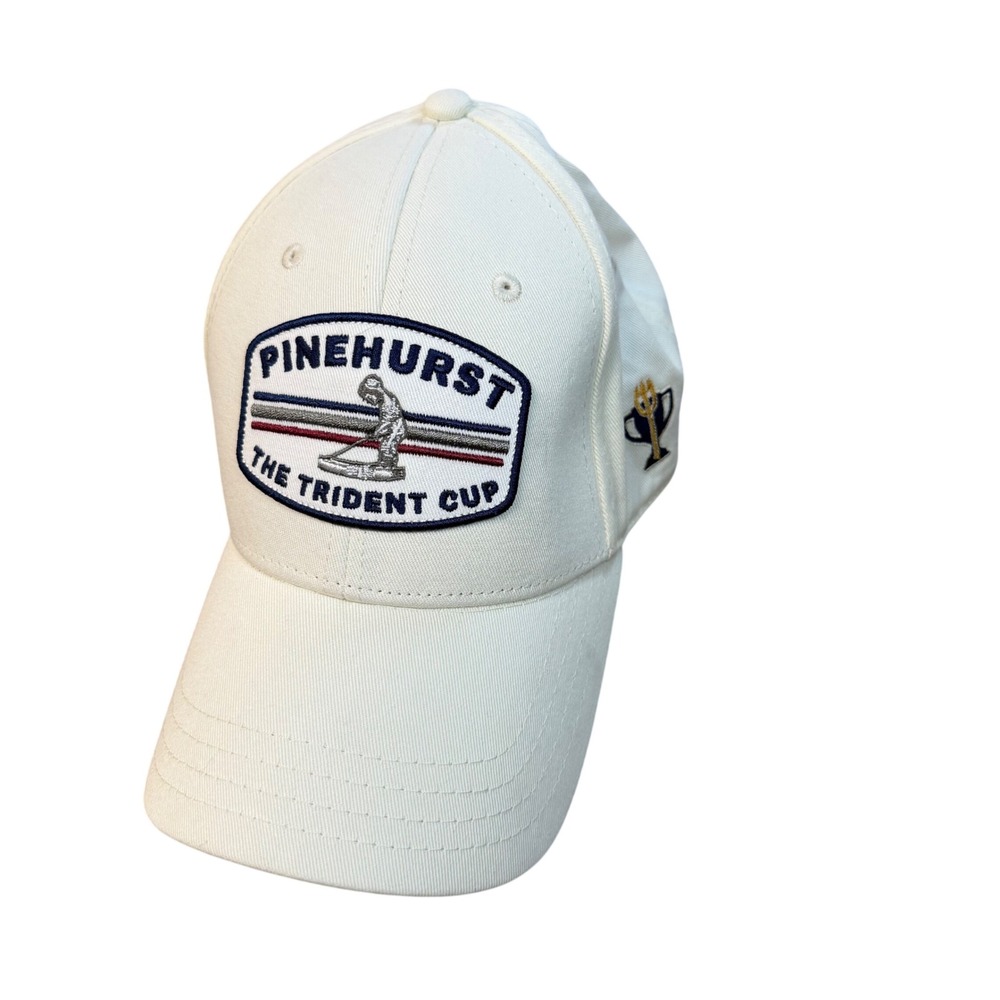 Pukka Pinehurst The Trident Cup 2021 Golf Hat White Adjustable Strapback Cap